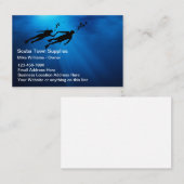 Carte De Visite Fournitures Et Cours De Plongée (Devant / Derrière)