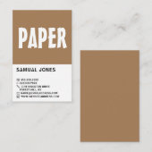 Carte De Visite Fournitures modernes en gras, papeterie et bureau (Devant / Derrière)