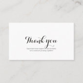 Carte De Visite Fournitures promotionnelles Merci noir et blanc (Devant)