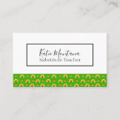 Carte De Visite Fournitures scolaires Motif Enseignant substitut (Devant)