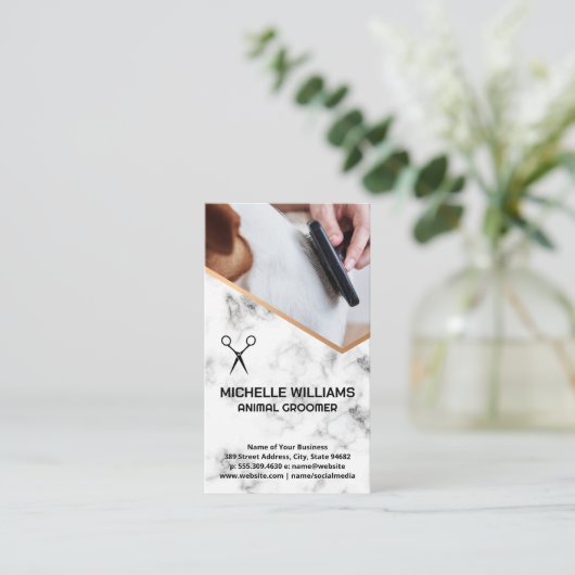 Carte De Visite Fourrure de chien composeur (Debout devant)