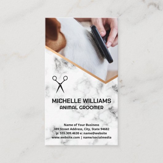 Carte De Visite Fourrure de chien composeur (Devant)