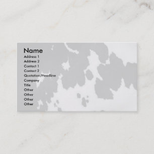 Carte De Visite Fourrure de vache