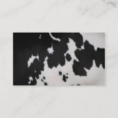 Carte De Visite Fourrure de vache (Dos)