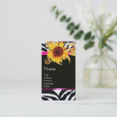 CARTE DE VISITE FOURRURE ZEBRA BLANC ROSE ET SOUFFLE DE SOUFFLE ET (Debout devant)