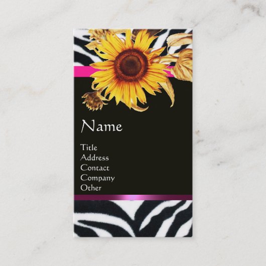 CARTE DE VISITE FOURRURE ZEBRA BLANC ROSE ET SOUFFLE DE SOUFFLE ET (Devant)