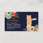 Carte De Visite Fox et Floral Petite entreprise (Dos)