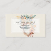 Carte De Visite Fox Flower Crown Watercolor                        (Dos)