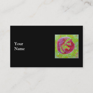 Carte De Visite Fox paresseux. Sur le noir