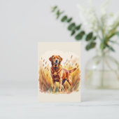 Carte De Visite Fox Red Labrador Retriever Dog (Debout devant)