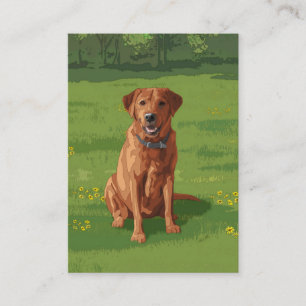 Carte De Visite Fox Red Yellow Labrador Retriever Chien