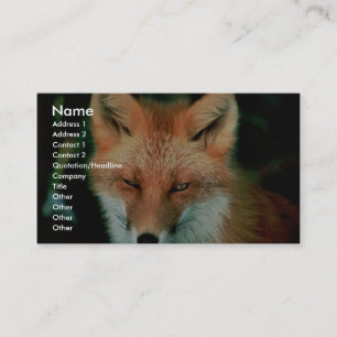 Carte De Visite Fox rouge