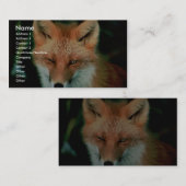 Carte De Visite Fox rouge (Devant / Derrière)