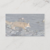 Carte De Visite Fox rouge fonctionnant près de la rivière (Dos)