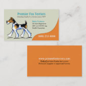 Carte De Visite Fox Terrier Chien éleveur Puppy Business (Devant / Derrière)
