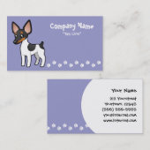 Carte De Visite Fox Terrier de Rat terrier/jouet de bande dessinée (Devant / Derrière)