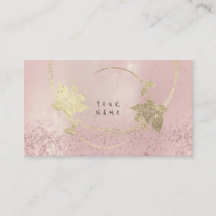 Carte De Visite Foxier Rose Or rose Blush Pearly Floral Parties sc