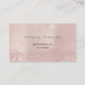 Carte De Visite Foxier Rose Or rose Blush Pearly Floral Parties sc (Dos)