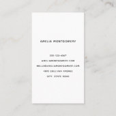 Carte De Visite Foyer victorien cosy Noël (Dos)