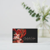 Carte De Visite Fractage Rouge Et Blanc (Debout devant)