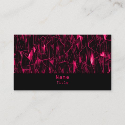 Carte de visite fractal à la lave, rose (Devant)