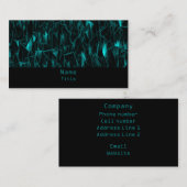 Carte de visite fractal à la lave, Turquoise (Devant / Derrière)