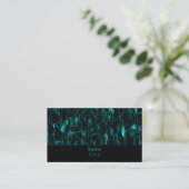 Carte de visite fractal à la lave, Turquoise (Debout devant)