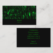 Carte de visite fractal à la lave, vert (Devant / Derrière)