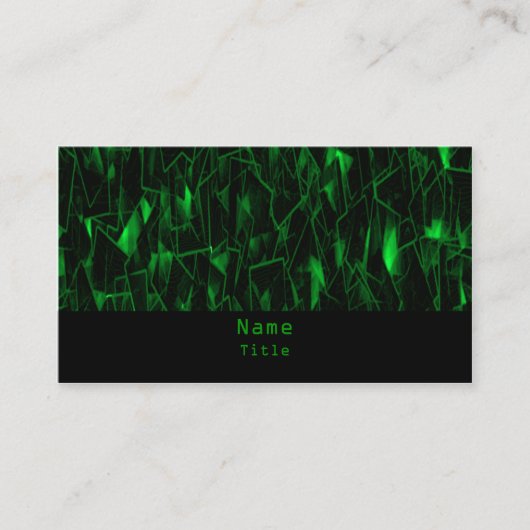 Carte de visite fractal à la lave, vert (Devant)