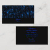 Carte de visite fractal de lave, Bleu (Devant / Derrière)