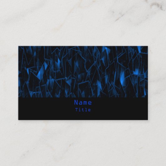 Carte de visite fractal de lave, Bleu (Devant)