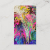 Carte De Visite Fractal - Fleurs tropicales (Dos)