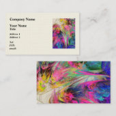 Carte De Visite Fractal - Fleurs tropicales (Devant / Derrière)