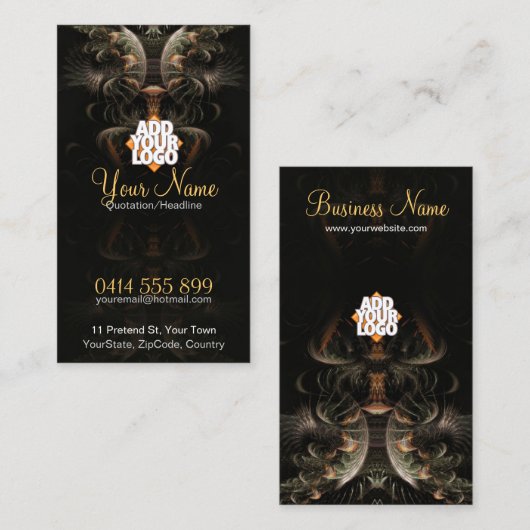 Carte de visite fractal Magic Shell (Devant / Derrière)