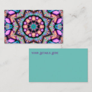 Carte De Visite Fractal Mandala Floral Psychedelic