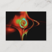 Carte De Visite FRACTAL ROSE 1 bleu clair bleu vert noir (Dos)