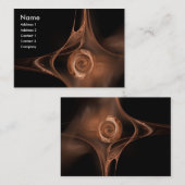 Carte De Visite FRACTAL ROSE 1 brun clair noir (Devant / Derrière)
