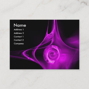 Carte De Visite FRACTAL ROSE 1 clair violet noir