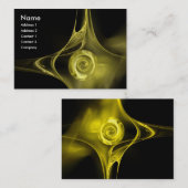 Carte De Visite FRACTAL ROSE 1 doux jaune clair noir (Devant / Derrière)