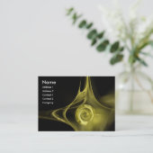 Carte De Visite FRACTAL ROSE 1 doux jaune clair noir (Debout devant)