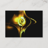 Carte De Visite FRACTAL ROSE 1 jaune vif brun noir (Dos)
