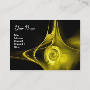 Carte De Visite FRACTAL ROSE 1 jaune vif noir