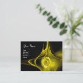 Carte De Visite FRACTAL ROSE 1 jaune vif noir (Debout devant)