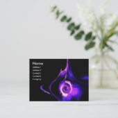 Carte De Visite FRACTAL ROSE 1 noir clair bleu violet blanc (Debout devant)