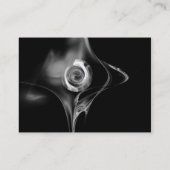 Carte De Visite FRACTAL ROSE 1 noir et blanc clair gris (Dos)