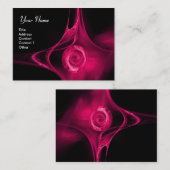 Carte De Visite FRACTAL ROSE 1 rose vif noir (Devant / Derrière)
