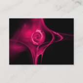 Carte De Visite FRACTAL ROSE 1 rose vif noir (Dos)