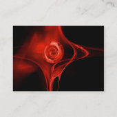 Carte De Visite FRACTAL ROSE 1 rouge vif noir (Dos)
