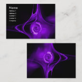 Carte De Visite FRACTAL ROSE 1 violet clair noir (Devant / Derrière)
