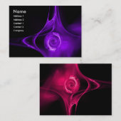 Carte De Visite FRACTAL ROSE 1 violet clair rose noir (Devant / Derrière)